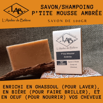 savon corps et cheveux P'tite mousse Ambrée