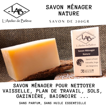 savon ménager nature sans huile essentielle